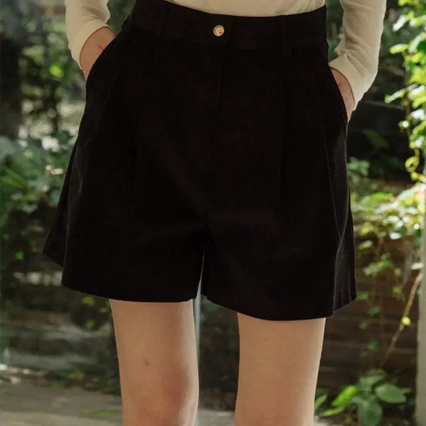 [BUNJANG] Corduroy Shorts Black S / [새상품] 코듀로이 반바지 블랙 S