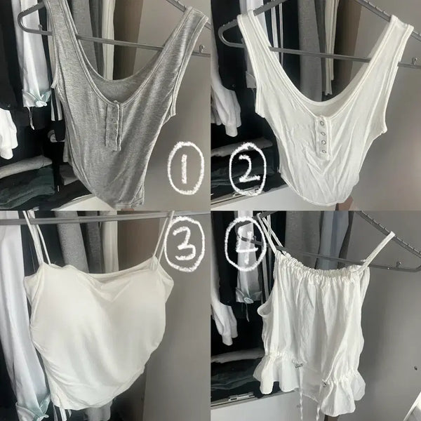[BUNJANG] Crop Tank Top / 여름 크롭 나시, 탑 에이블리 (가격 제시 받음)