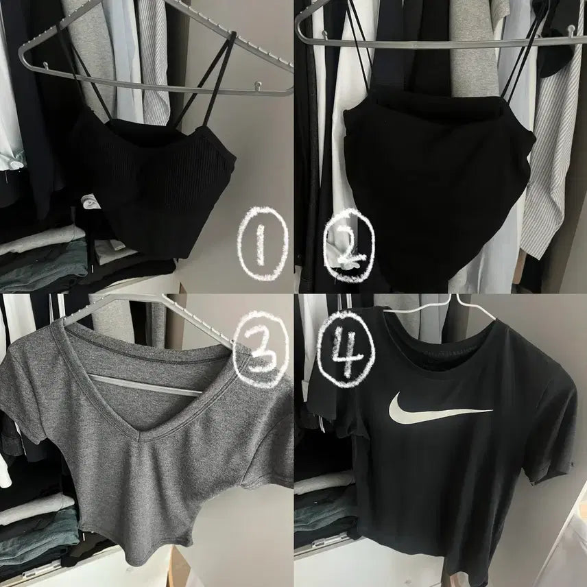 [BUNJANG] Summer Cropped Sleeveless T-shirt / 여름 크롭 나시 반팔티 에이블리 (가격 제시 받음)