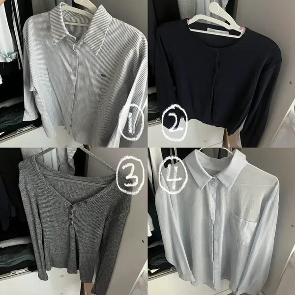 [BUNJANG] Spring Summer Transitional Shirt Cardigan / 봄 여름 간절기 셔츠 가디건 (가격 제시 받음)