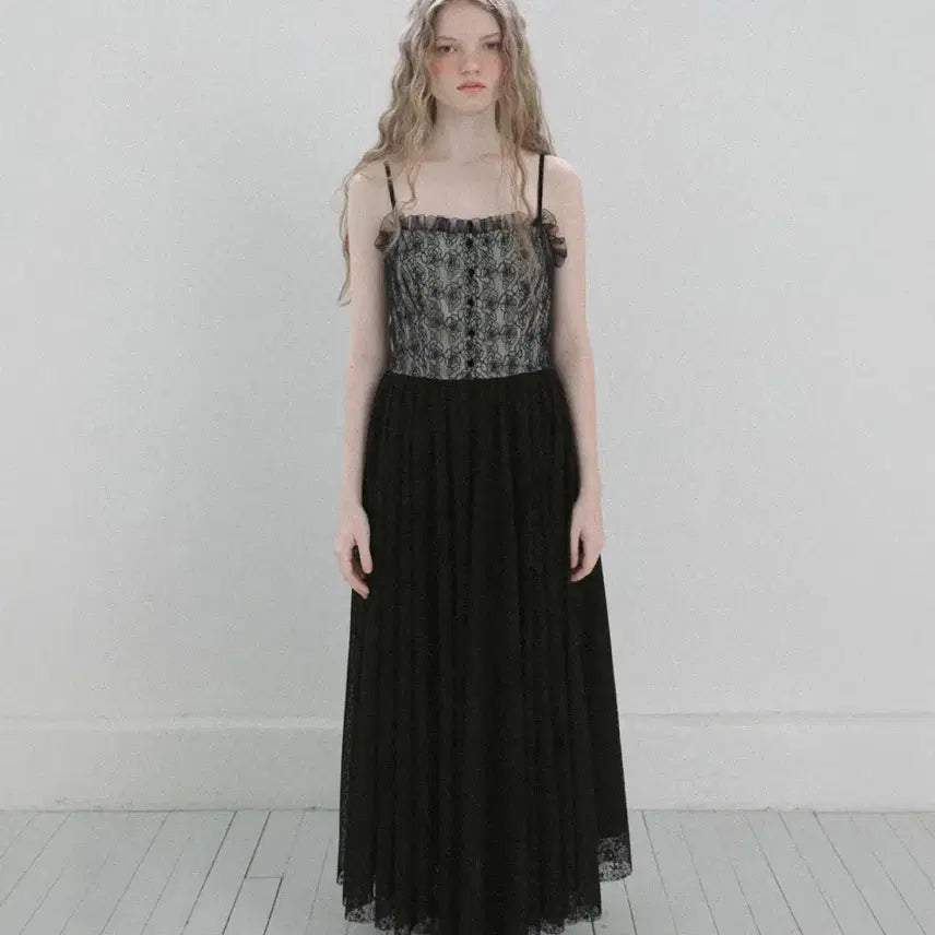 [BUNJANG] Fleta 103 Rose Lace Dress Black / 플레따 103 Rose Lace Dress_Black