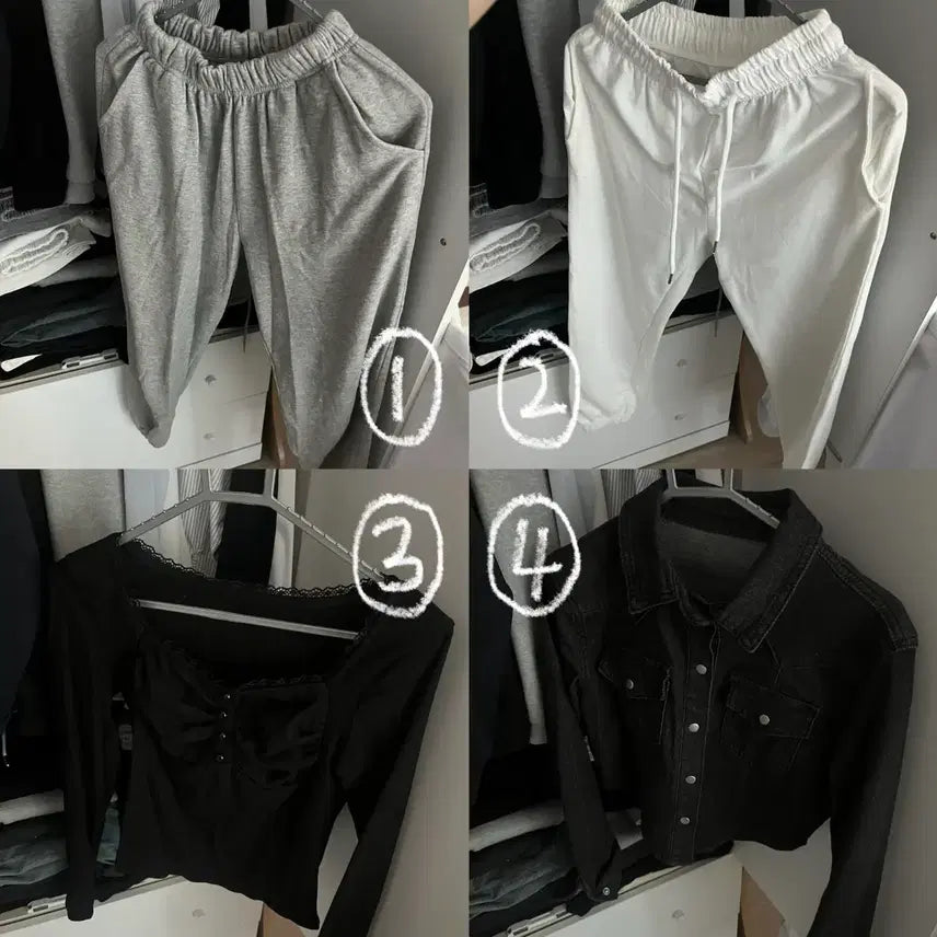 [BUNJANG] Lace Detail Long Sleeve Top / 조거팬츠 자켓 레이스 긴팔티 (가격 제시 받음)