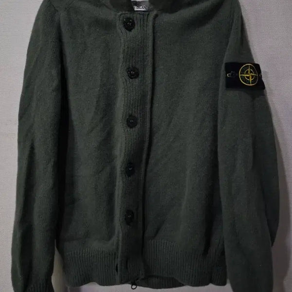 [BUNJANG] Stone Island Button Knit Zip-Up Cardigan Size S / 정품 스톤아일랜드 버튼 니트집업 가디건 90/S