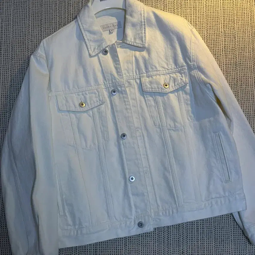 [BUNJANG] Brownsyard Trucker Denim Jacket Ecru Size 2 / 브라운야드 트러커 데님자켓 에크루 2사이즈(현4)