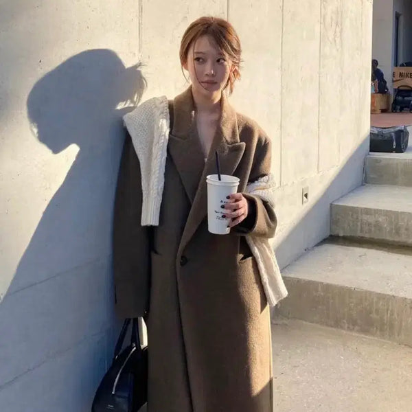 [BUNJANG] Dunst Long Coat Khaki Beige XS / 던스트 코트 (카키베이지 0XS)