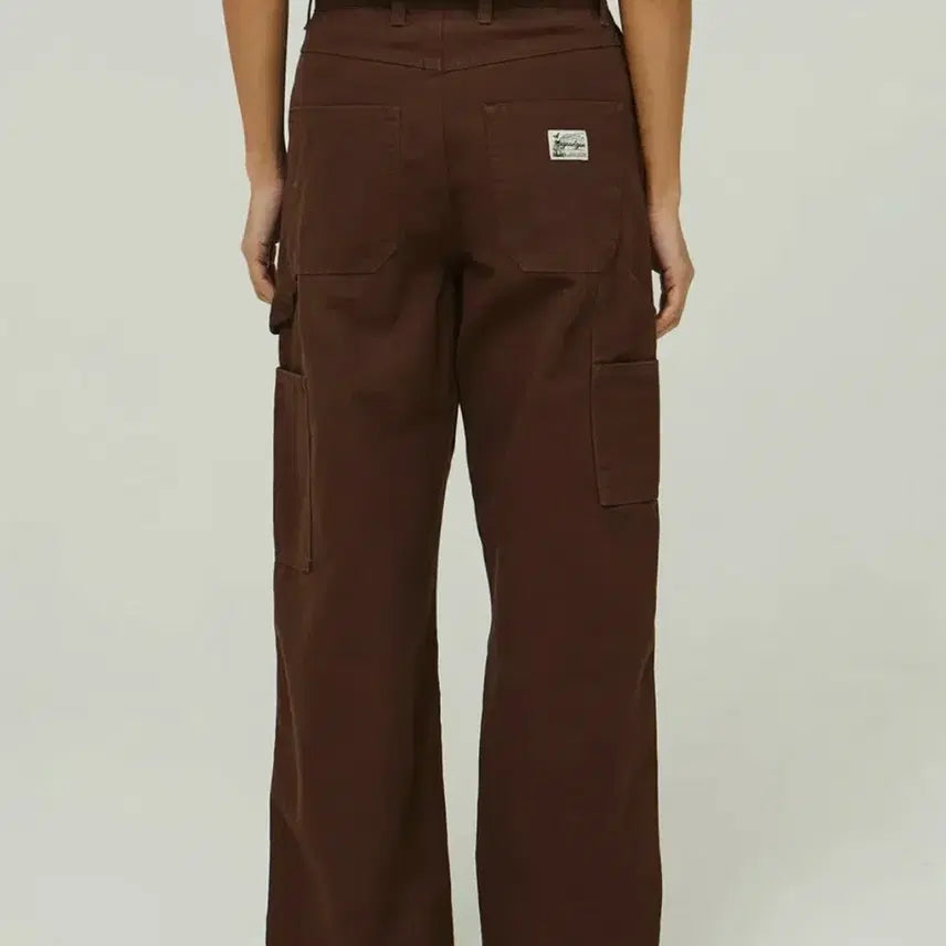 [BUNJANG] Mackwoodgun Pavon Cotton Carpenter Wide Brown Pants / 맥우드건 파번 코튼 카펜터 와이드 브라운 팬츠 30 새상품