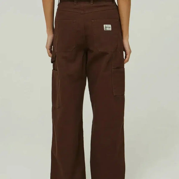 [BUNJANG] Mackwoodgun Pavon Cotton Carpenter Wide Brown Pants / 맥우드건 파번 코튼 카펜터 와이드 브라운 팬츠 30 새상품