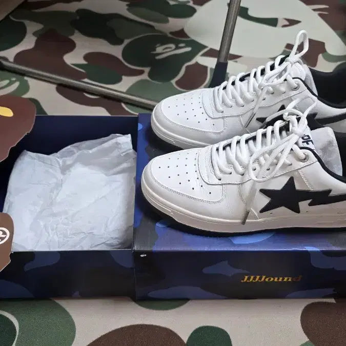 [BUNJANG] BAPE x JJJJound BAPE STA Low White Navy / 270 베이프 x JJJ자운드 베이프 스타 로우 화이트 네이비 BAPE