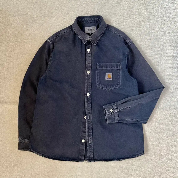 [BUNJANG] Carhartt George Shirt Jacket Blue L / 칼하트 조지 셔츠 자켓