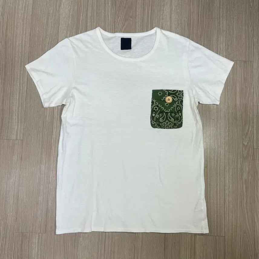 [BUNJANG] Bizbeam Bandana Pocket T-Shirt White / 비즈빔 반다나 포켓 반팔