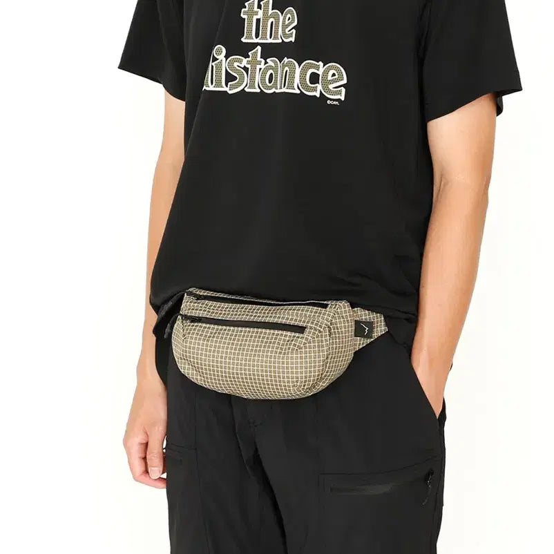 [BUNJANG] Cayl Grid Fanny Bag Khaki Brown / (새상품) 케일 그리드 패니백 /카키브라운