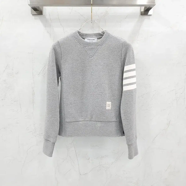[BUNJANG] Thom Browne Women's Grey Armband Sweatshirt Size 38 / 38 / 톰브라운 여성 그레이 사선완장 맨투맨 FJT002A