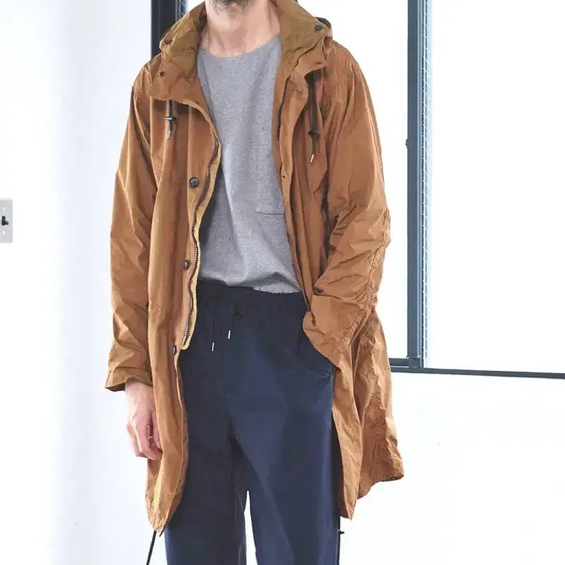 [BUNJANG] Steel by Hand Camel Nylon Hooded Coat / 스틸바이핸드 카멜 나일롱 후드 코트 판매