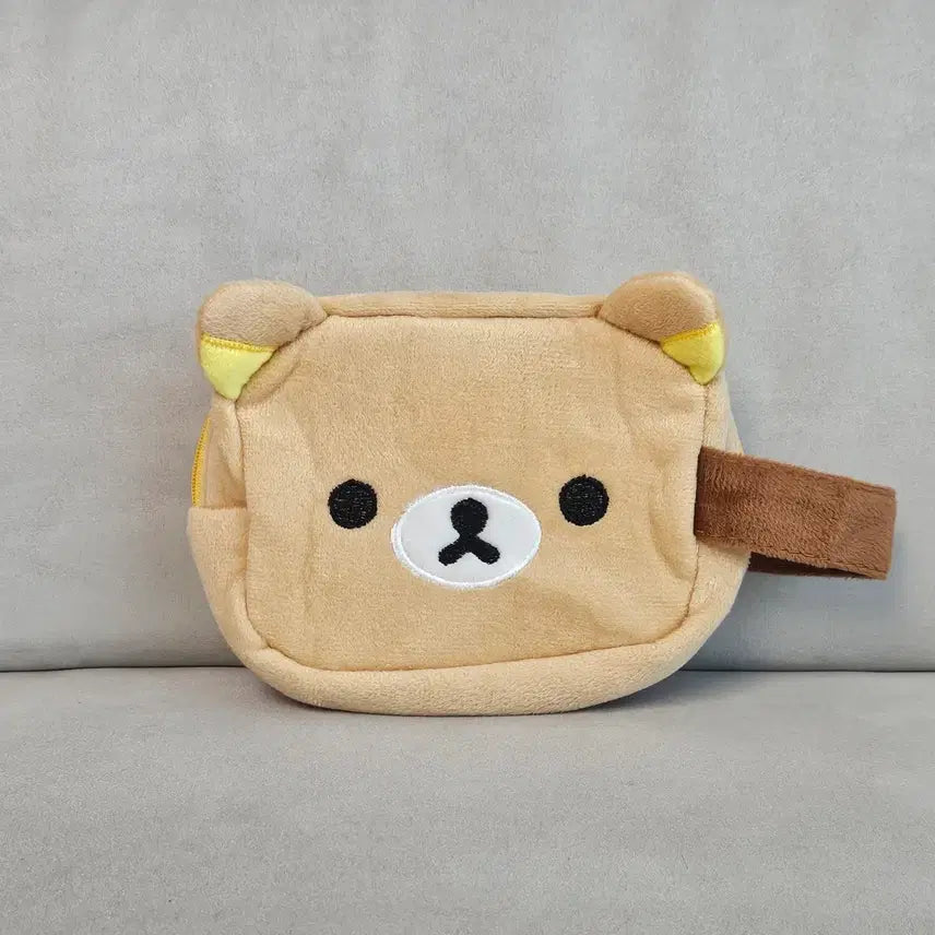 [BUNJANG] Rilakkuma Face Plush Pouch / 리락쿠마 얼굴 인형 파우치