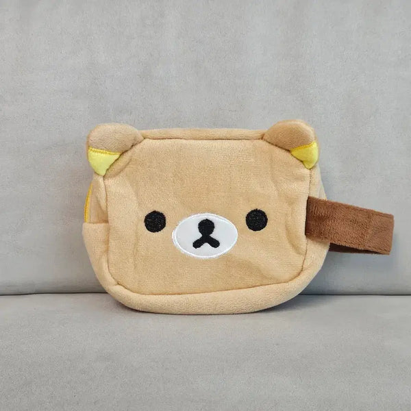 [BUNJANG] Rilakkuma Face Plush Pouch / 리락쿠마 얼굴 인형 파우치