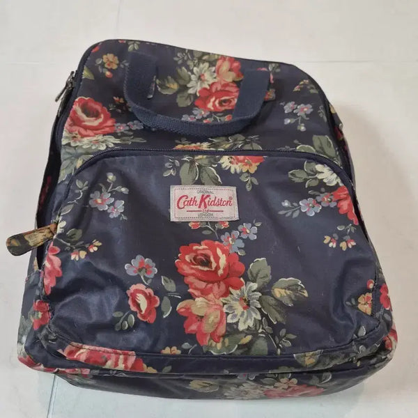 [BUNJANG] Cath Kidston Flower Pattern Backpack / 캐스 키드슨 플라워 패턴 백팩