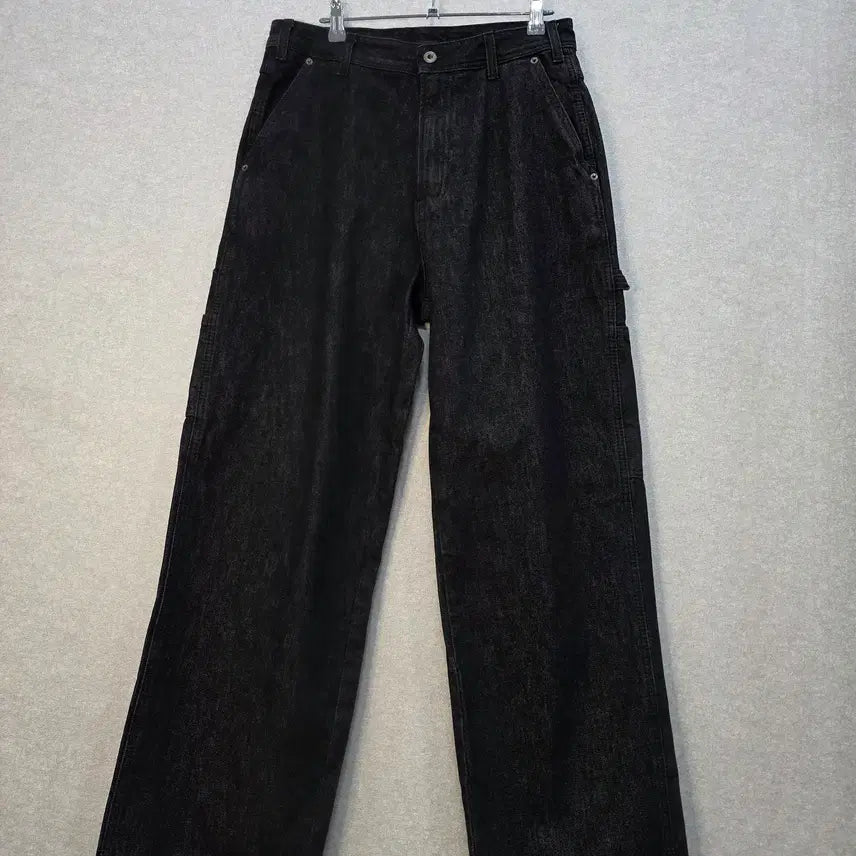 [BUNJANG] Magoodgan Black Wide Carpenter Denim Pants / 맥우드건 와이드 카펜터 블랙 데님 팬츠 Magoodgan