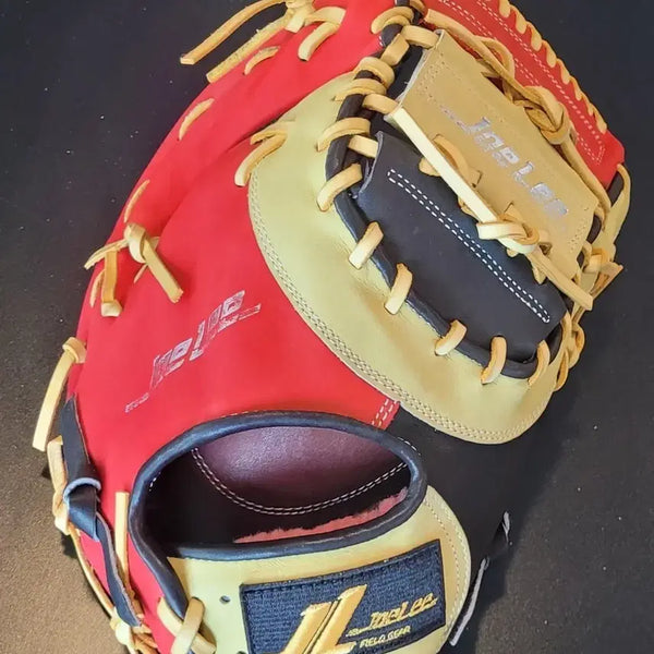 [BUNJANG] JOELEE Pro Shop Order 1st Base Mitt (Red, Black, Yellow) / JOELEE 프로 샵오더 1루미트 신품팝니다.[레드, 블랙, 옐로우]