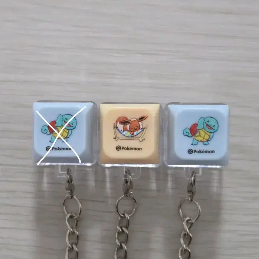 [BUNJANG] Bring Green Pokémon Squirtle Eevee Keycap Keyring / 브링그린 포켓몬 꼬부기 이브이 키캡 키링 올리브영