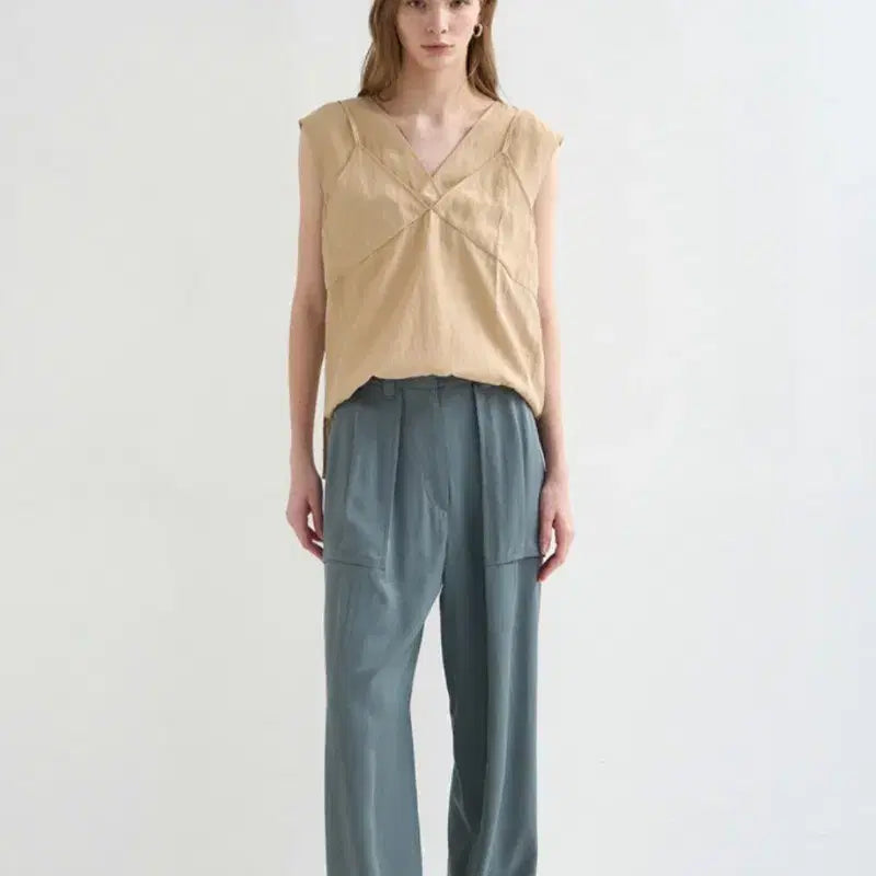 [BUNJANG] System Fluid Twill Wide Pants / 한섬 26ss신상 시스템 플루이드 트윌 와이드 팬츠 44-55