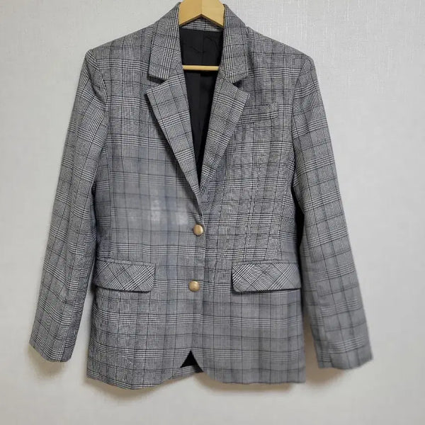 [BUNJANG] Nanninggu Check Pattern Blazer Jacket / 35.난닝구 자켓