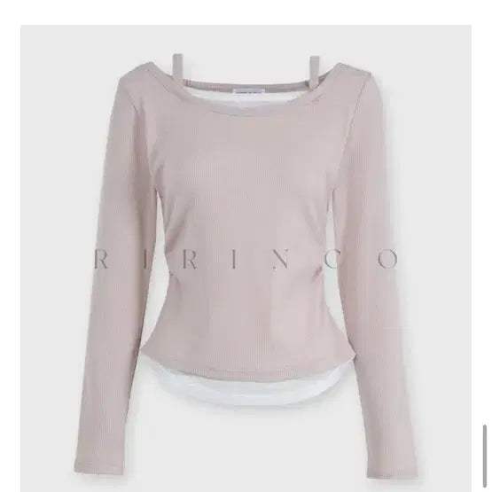 [BUNJANG] Lirico Balloon Dear Shirring Color-Blocking Layered T-shirt / 리리앤코 발롱디어 셔링 배색 레이어드 티셔츠