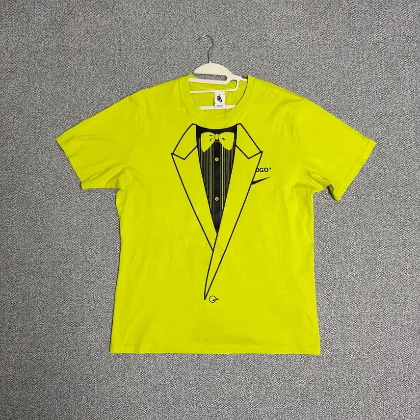 [BUNJANG] Nike x Off-White A6 T-Shirt Fluorescent Lime XL / 나이키 x 오프화이트 A6 반팔티 형광 라임 XL