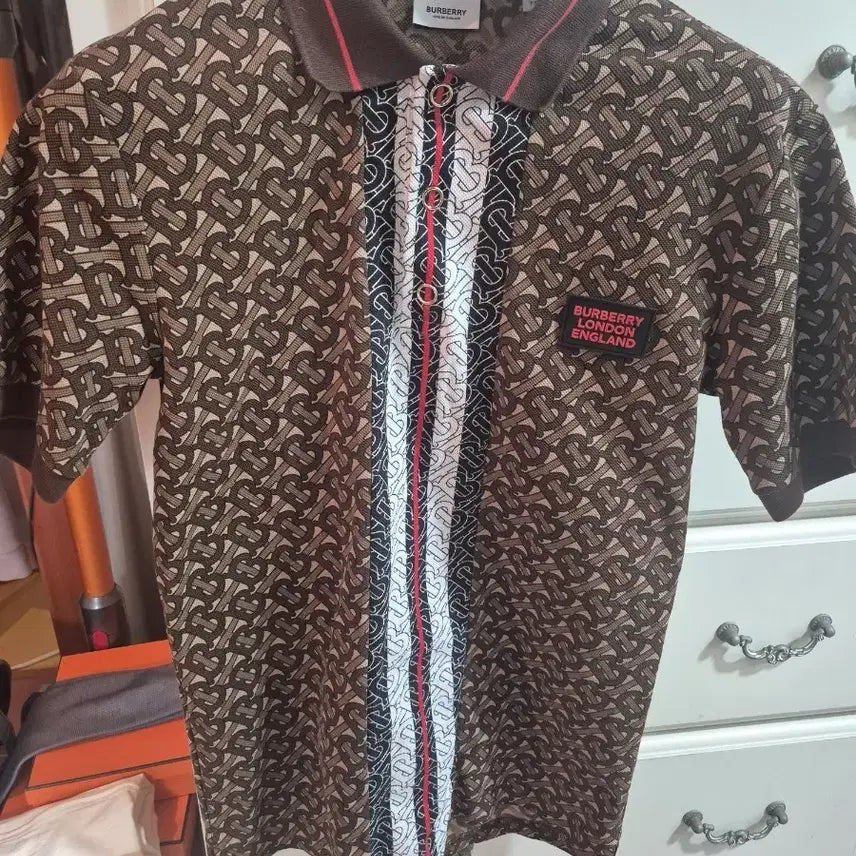 [BUNJANG] Burberry Monogram Polo Shirt XXS / 버버리 모노그램 카라티 xxs사이즈 국내사이즈 95-98 팝니다