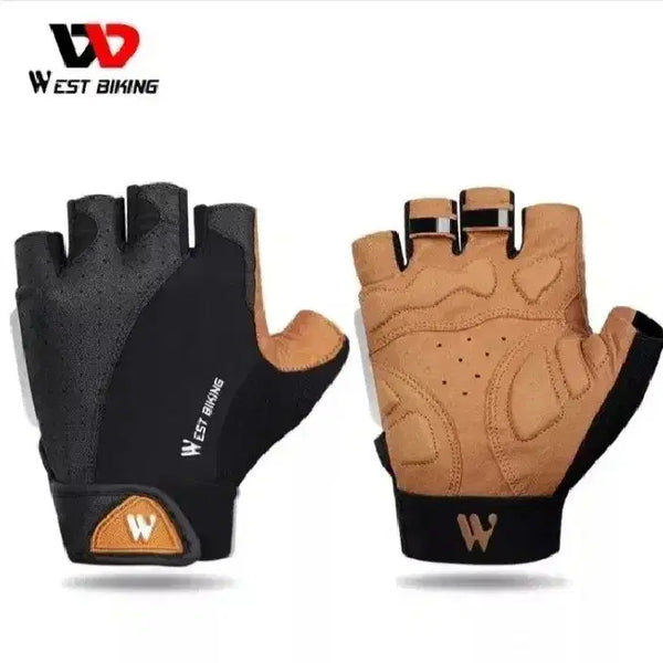 [BUNJANG] Summer Cycling Motorcycle Half Gloves (Orange, Size L) / 1[낼도착*3] 자전거장갑 오토바이장갑