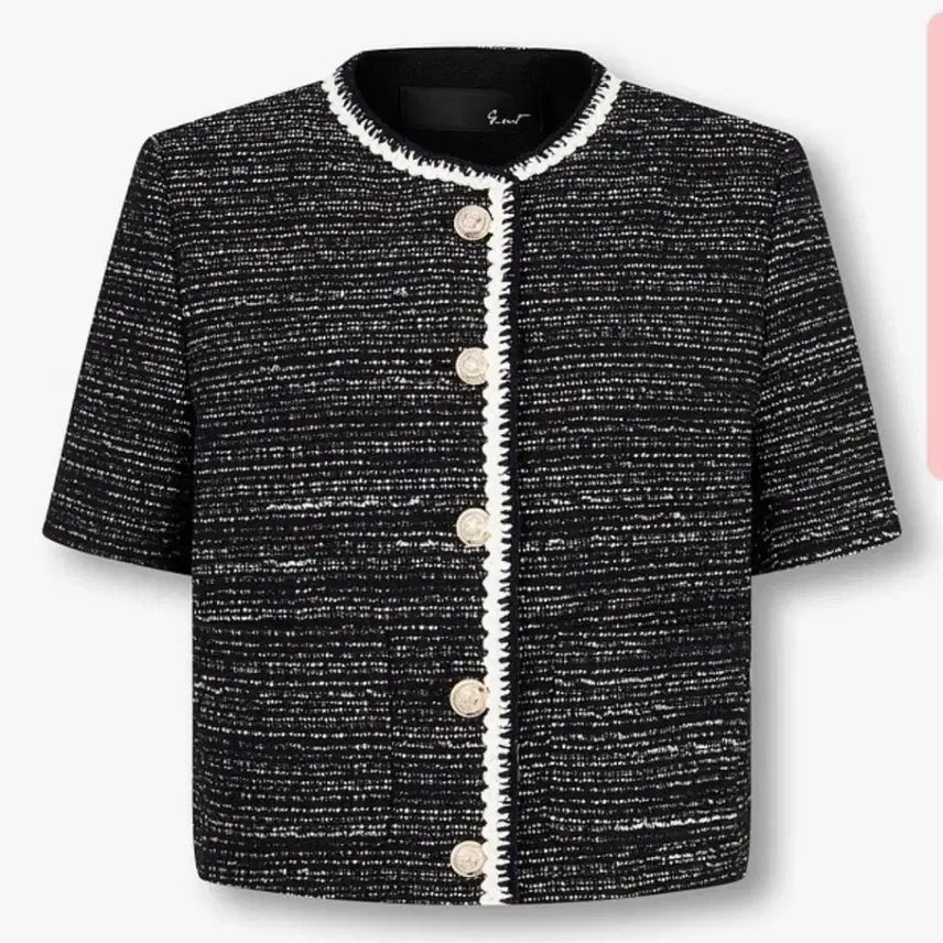 [BUNJANG] J.ESTINA Tweed Jacket Black & White Gold Button / 새상품) 지컷 트위드자켓