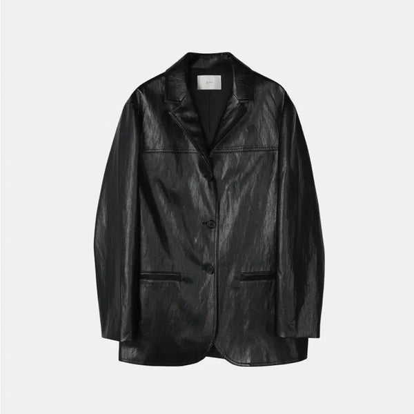 [BUNJANG] le.ete Faux Leather Jacket / [le.ete] Open faux leather jacket