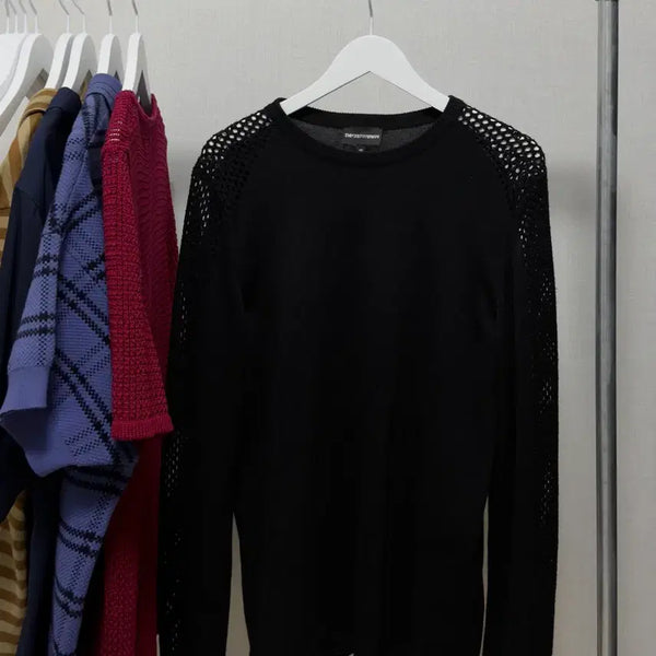 [BUNJANG] Emporio Armani Side Mesh Knit / 엠포리오 아르마니 사이드 메쉬 니트