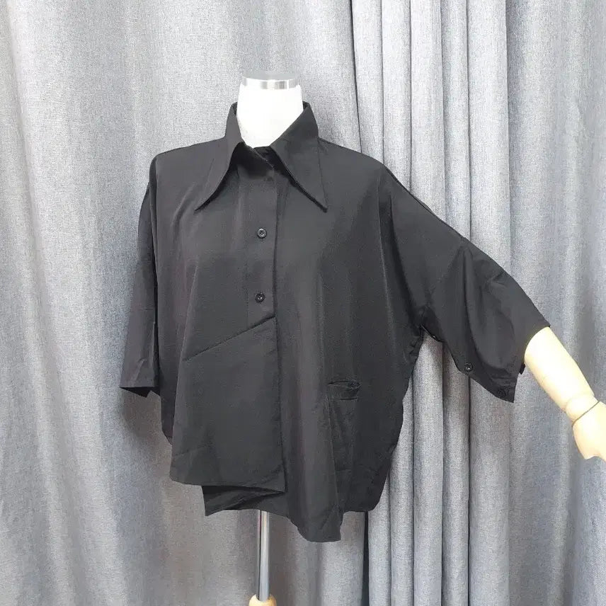[BUNJANG] Button Wide Blouse / 단추 와이드 블라우스