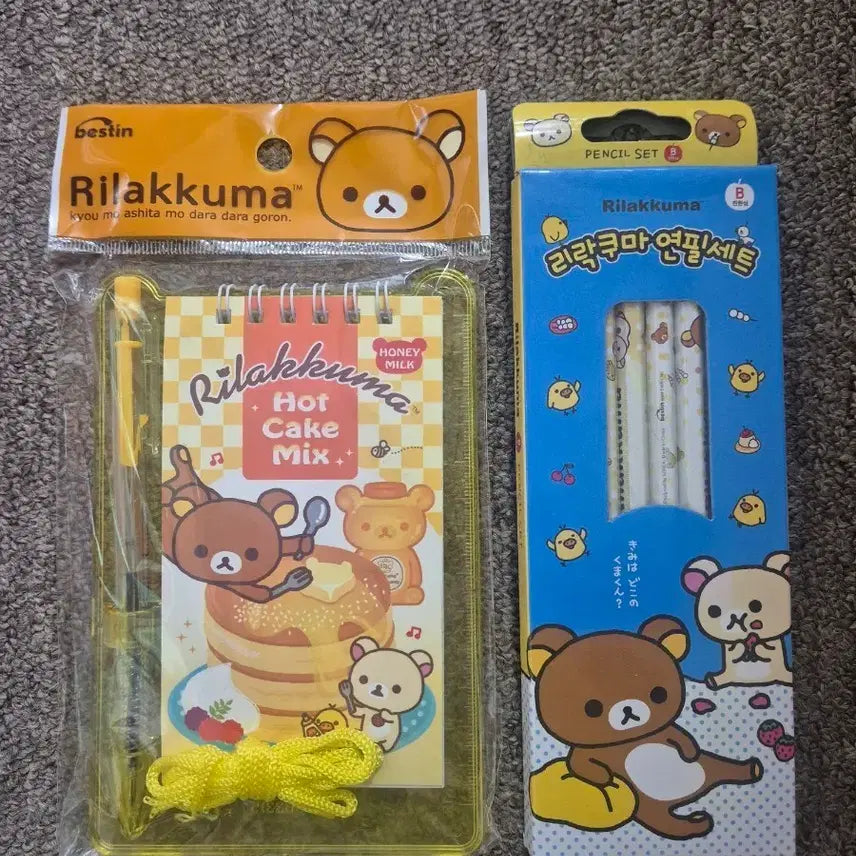 [BUNJANG] Rilakkuma Classic Stationery Set (Notebook & Pencil) / 리락쿠마 고전 문구류