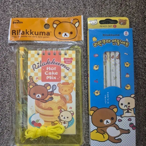 [BUNJANG] Rilakkuma Classic Stationery Set (Notebook & Pencil) / 리락쿠마 고전 문구류