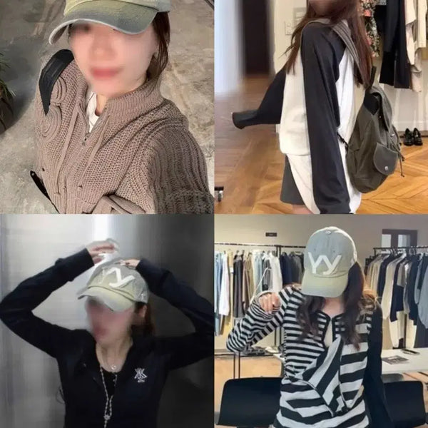 [BUNJANG] OpenYY Gradient Green Ball Cap / 오픈와이와이 그라디언트 그라데이션 그린 볼캡 모자