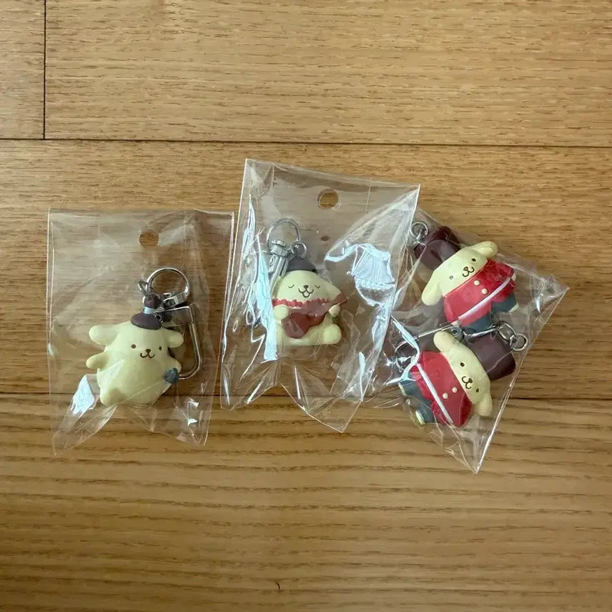 [BUNJANG] Sanrio Pompompurin Gacha Figure Keychain Bundle Set / 산리오 폼폼푸린 가챠 피규어 키링 일괄판매