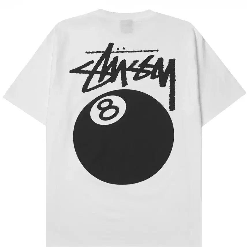[BUNJANG] Stussy 8 Ball T-Shirt White XL / [스투시] 스투시 8볼 티셔츠 화이트