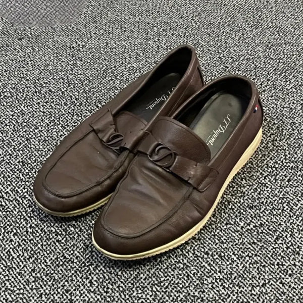 [BUNJANG] S.T. Dupont Brown Leather Loafers Men's Size EU 41 / (260) 에스티 듀퐁 브라운 남성 로퍼