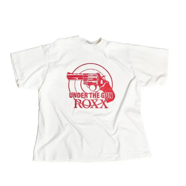 [BUNJANG] CRACK ROSE UNDER THE GUN T-SHIRT White Size 1 / CRACK ROSE 크랙 로즈 언더 더 건 티셔츠 1
