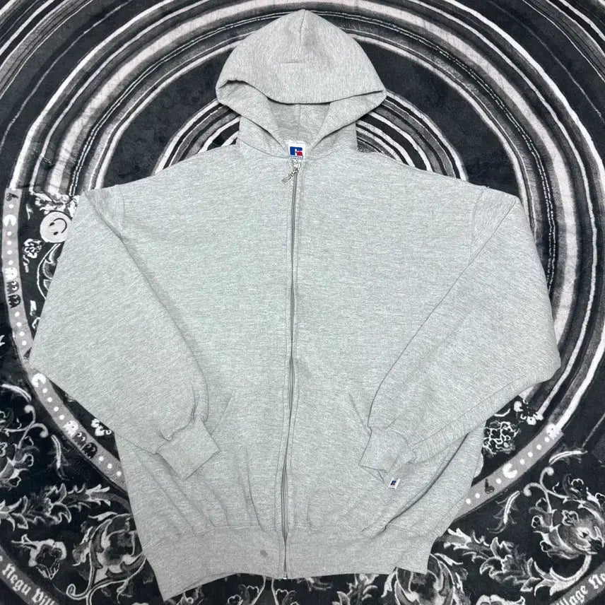 [BUNJANG] Vintage Russell Athletic Grey Hoodie Zip-Up (XL) / (XL) 90s 빈티지 러셀 애슬레틱 그레이 후드집업