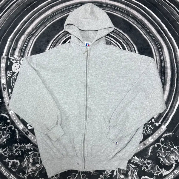 [BUNJANG] Vintage Russell Athletic Grey Hoodie Zip-Up (XL) / (XL) 90s 빈티지 러셀 애슬레틱 그레이 후드집업