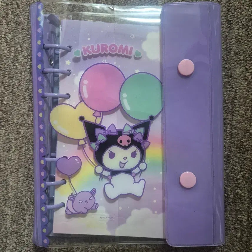[BUNJANG] Sanrio x 10x10 Kuromi A6 6-Ring Binder Diary with Two Buttons / 산리오x텐바이텐 A6 투버튼 6공 쿠로미 다이어리
