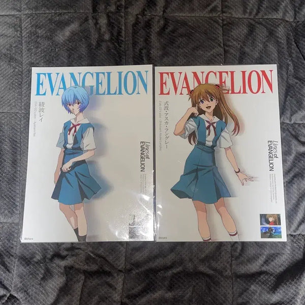 [BUNJANG] Evangelion Exhibition Rei & Asuka Poster Bundle Set / 일괄) 에반게리온 선 전시회 레이&아스카 포스터