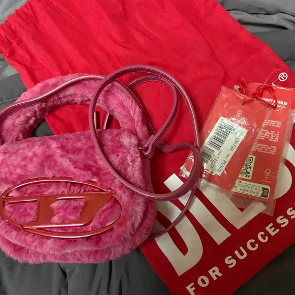 [BUNJANG] Diesel 1DR XS Fluffy Iconic Mini Bag Pink / 디젤 1DR XS 플러피 아이코닉 미니백 핑크