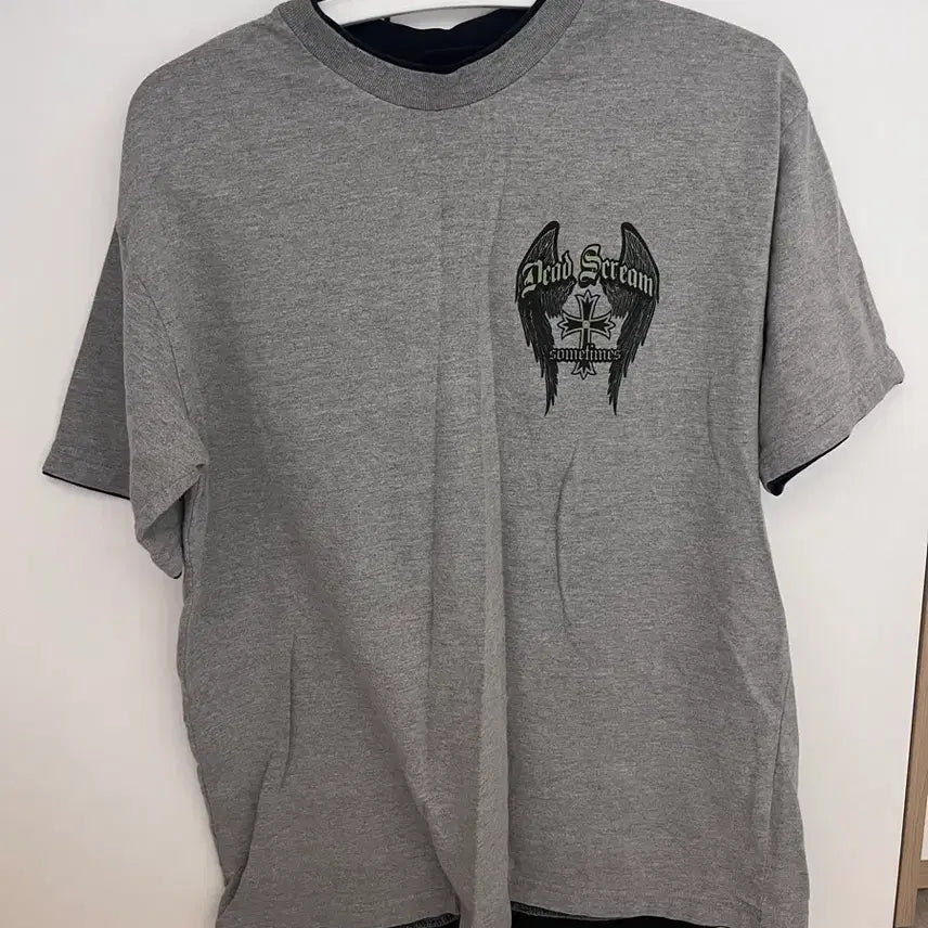 [BUNJANG] Dead Scream Graphic T-Shirt (L) / 회색 Dead Scream 프린팅 반팔티 L