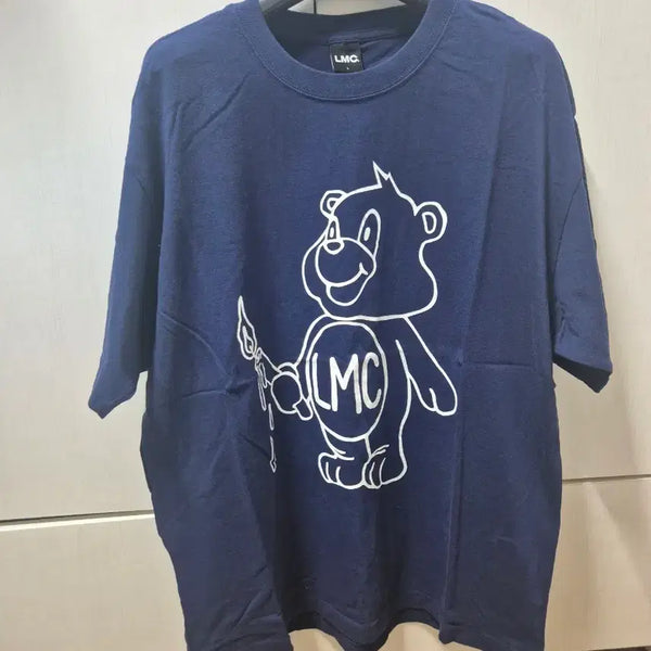 [BUNJANG] LMC Bear Short Sleeve T-Shirt Navy, Size L / LMC 베어 반팔 티셔츠 네이비 L 사이즈