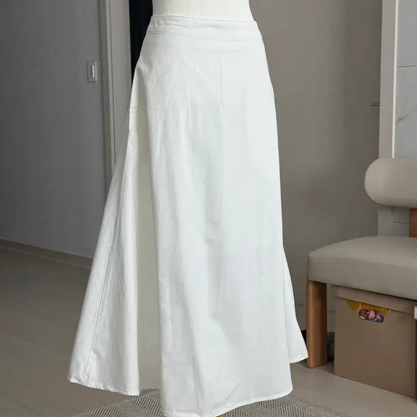 [BUNJANG] A-Line Midi Skirt White / Vase 화이트 A라인 스커트