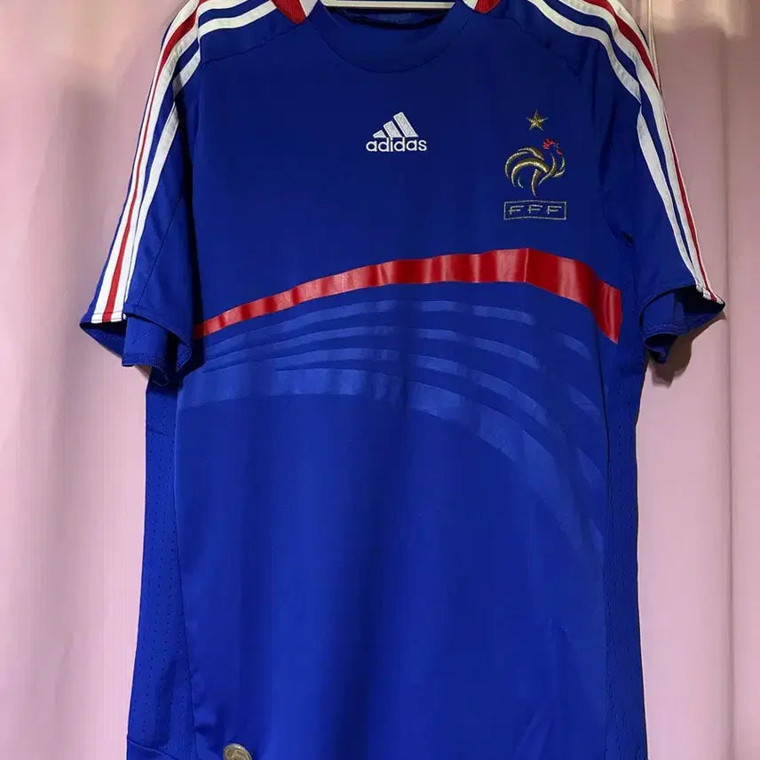 [BUNJANG] Adidas France National Football Team 07-08 Season Blue T-Shirt / 아디다스 프랑스 축구 국가대표 아디다스반팔 아디다스 블루 07-08시즌