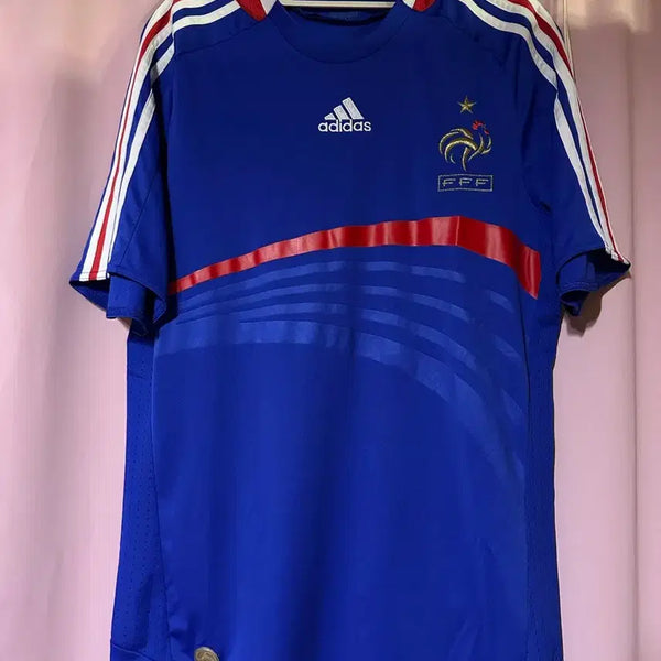 [BUNJANG] Adidas France National Football Team 07-08 Season Blue T-Shirt / 아디다스 프랑스 축구 국가대표 아디다스반팔 아디다스 블루 07-08시즌